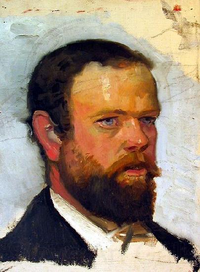 Michael Ancher An unfinished portrait of Adrian Stokes